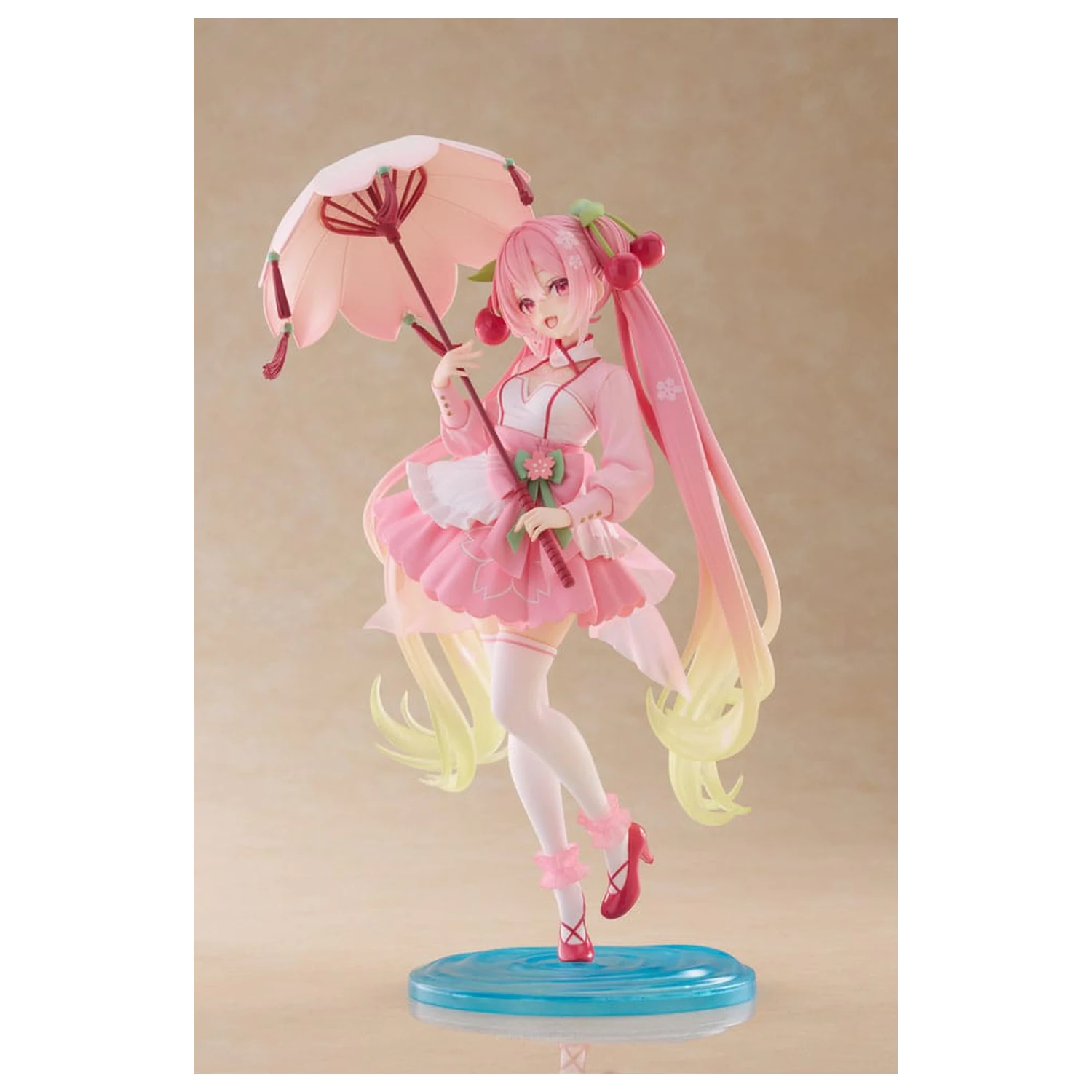 Hatsune Miku AMP PVC Statue Newley Written Sakura Miku Sakura Dress Version 21 cm Produktfoto