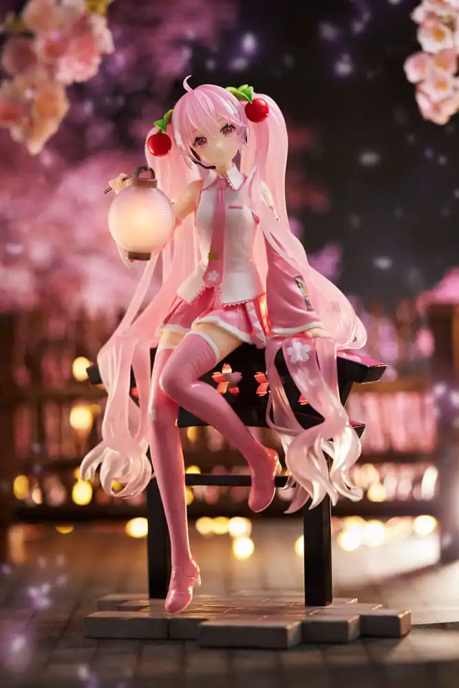 Hatsune Miku AMP PVC Statue Sakura Miku Lantern Ver. Reissue 20 cm Produktfoto