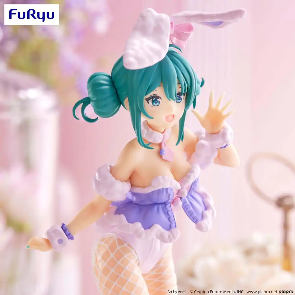 Hatsune Miku BiCute Bunnies PVC Statue White Rabbit Purple Color Ver. 28 cm Produktfoto