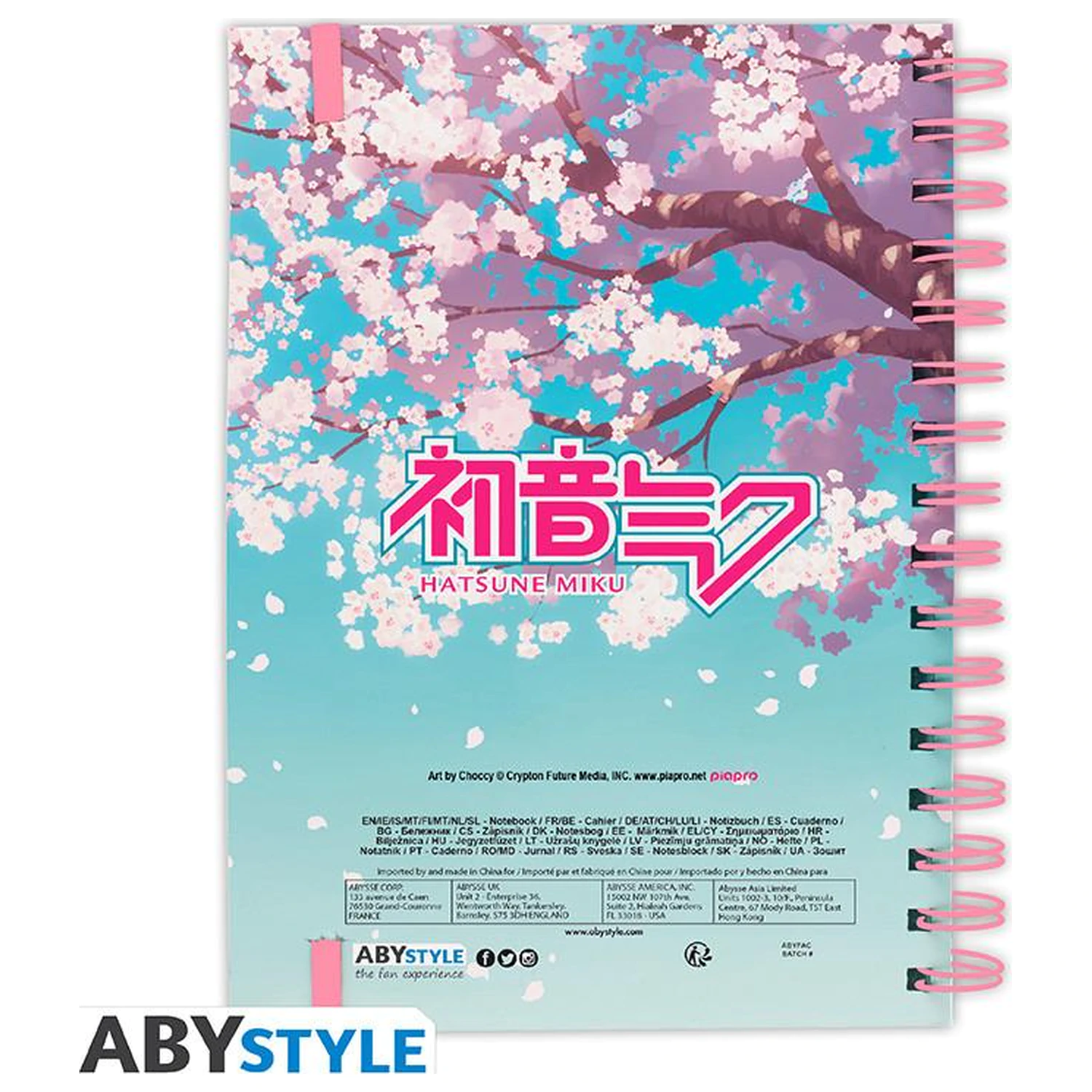 Hatsune Miku Cherry Blossoms Notizbuch A5 Spiral Produktfoto
