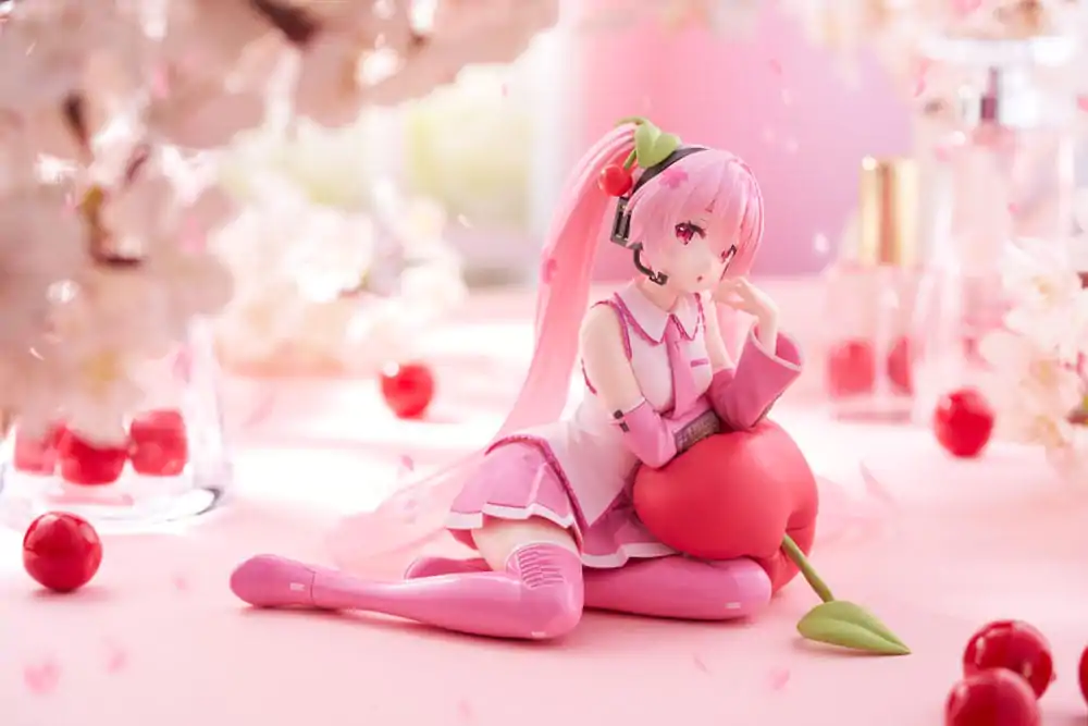 Hatsune Miku PVC Statue Desktop Cute Figure Sakura Miku Cherry Cushion Ver. 13 cm Produktfoto