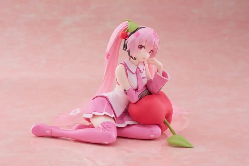 Hatsune Miku PVC Statue Desktop Cute Figure Sakura Miku Cherry Cushion Ver. 13 cm Produktfoto