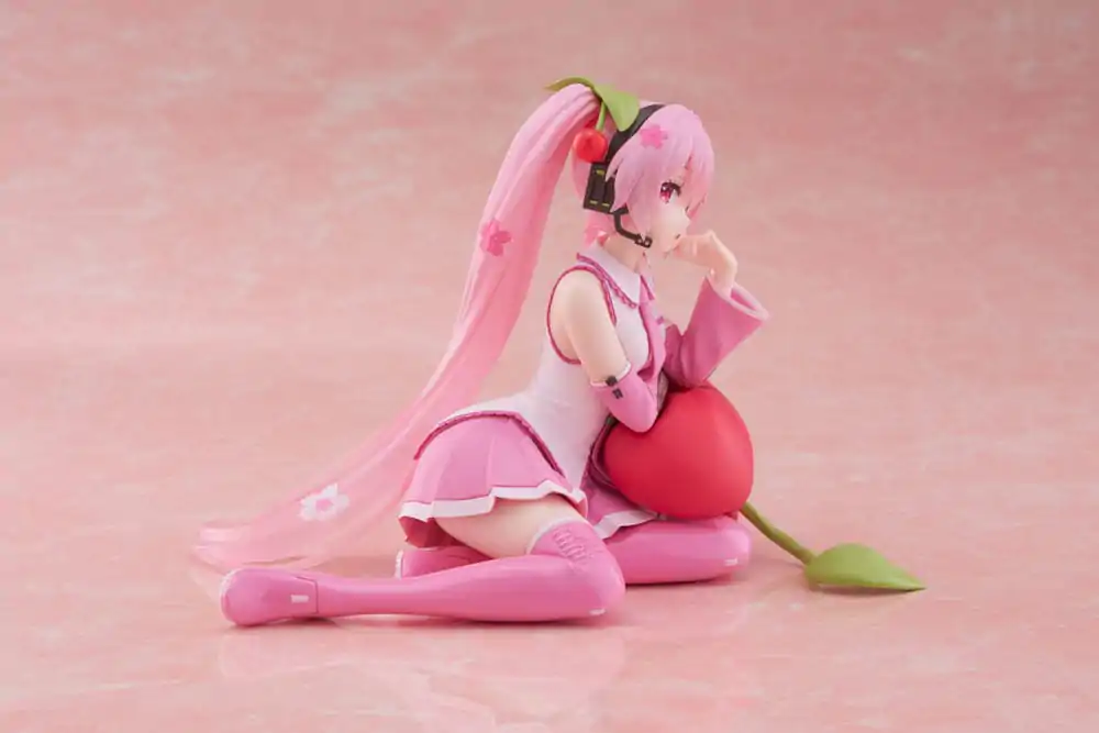 Hatsune Miku PVC Statue Desktop Cute Figure Sakura Miku Cherry Cushion Ver. 13 cm Produktfoto