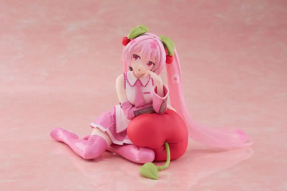 Hatsune Miku PVC Statue Desktop Cute Figure Sakura Miku Cherry Cushion Ver. 13 cm Produktfoto