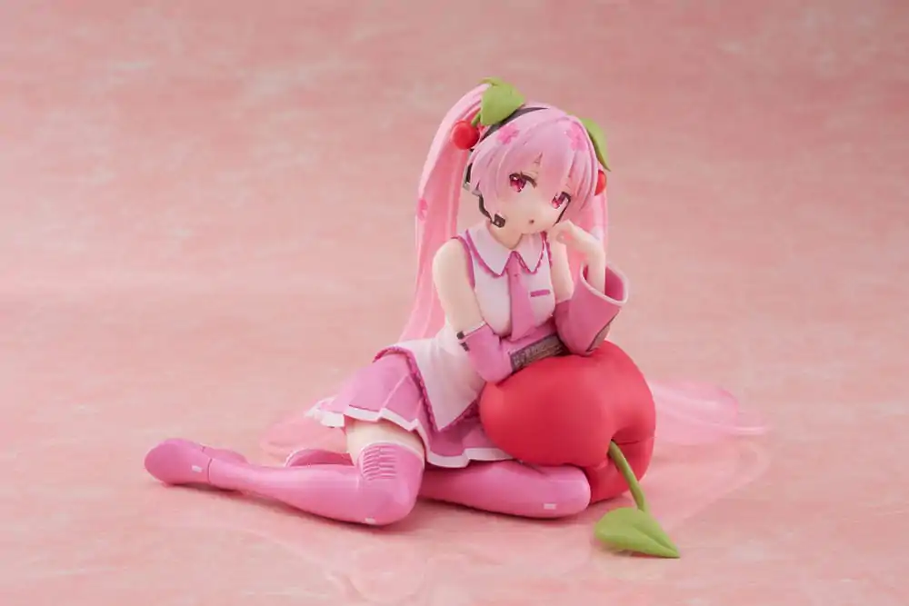 Hatsune Miku PVC Statue Desktop Cute Figure Sakura Miku Cherry Cushion Ver. 13 cm Produktfoto