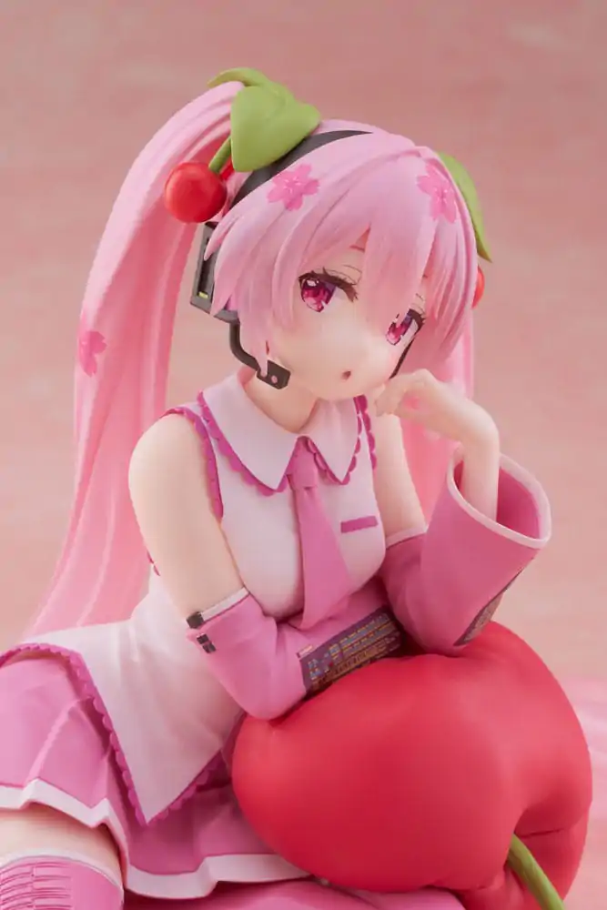 Hatsune Miku PVC Statue Desktop Cute Figure Sakura Miku Cherry Cushion Ver. 13 cm Produktfoto
