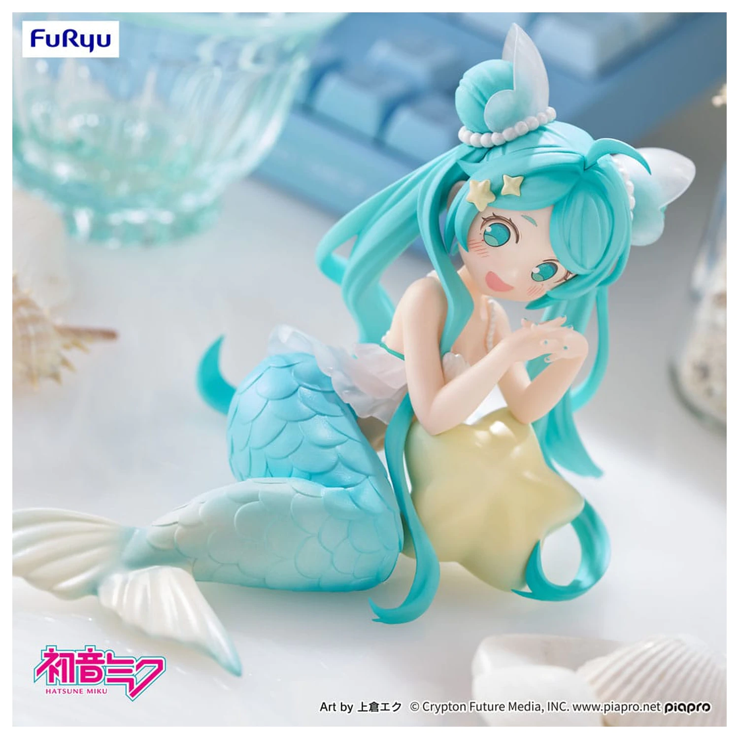 Hatsune Miku Schreibtisch Fee PVC Statue Hatsune Miku Meerjungfrau Prinzessin Ver. 9 Zentimeter Produktfoto