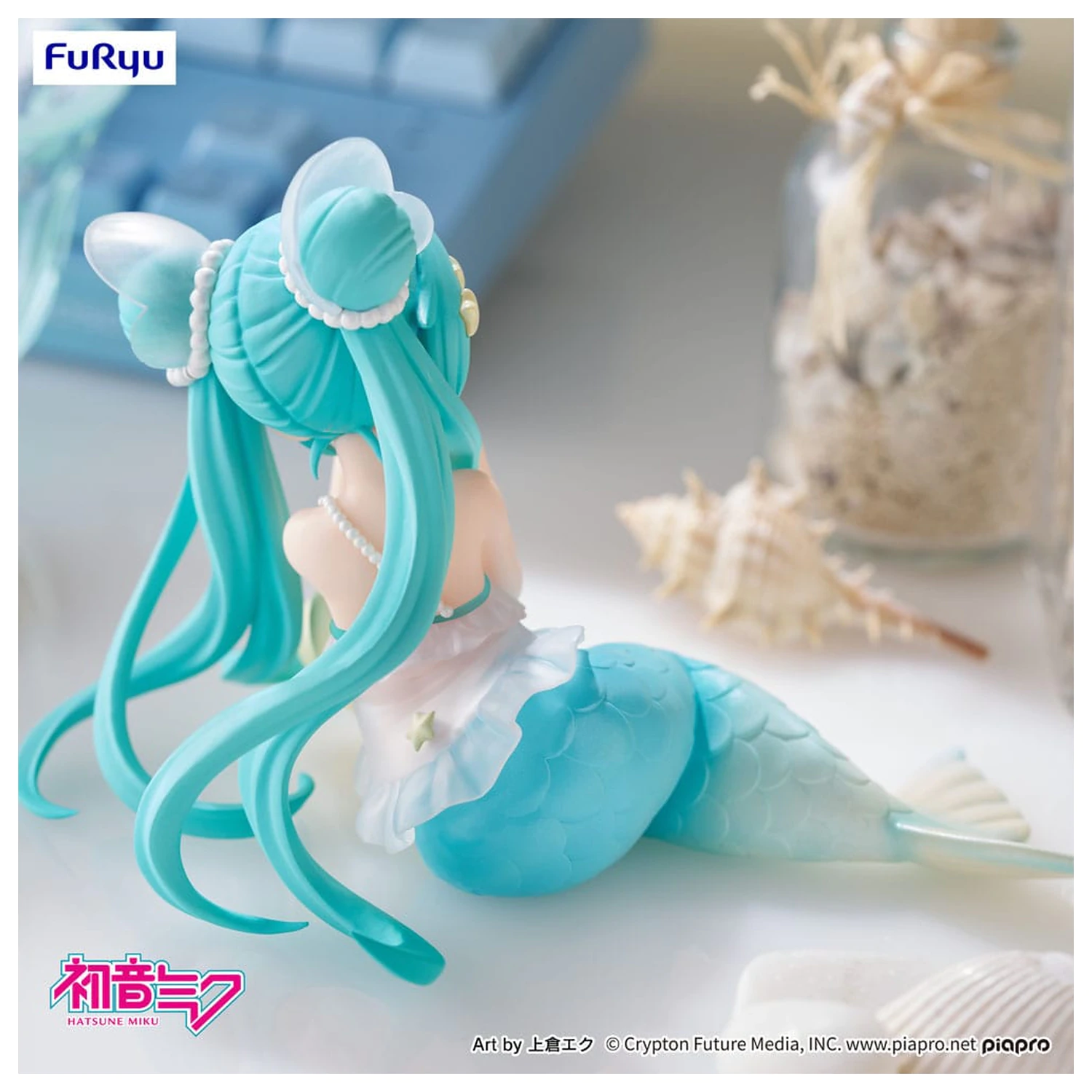 Hatsune Miku Schreibtisch Fee PVC Statue Hatsune Miku Meerjungfrau Prinzessin Ver. 9 Zentimeter Produktfoto