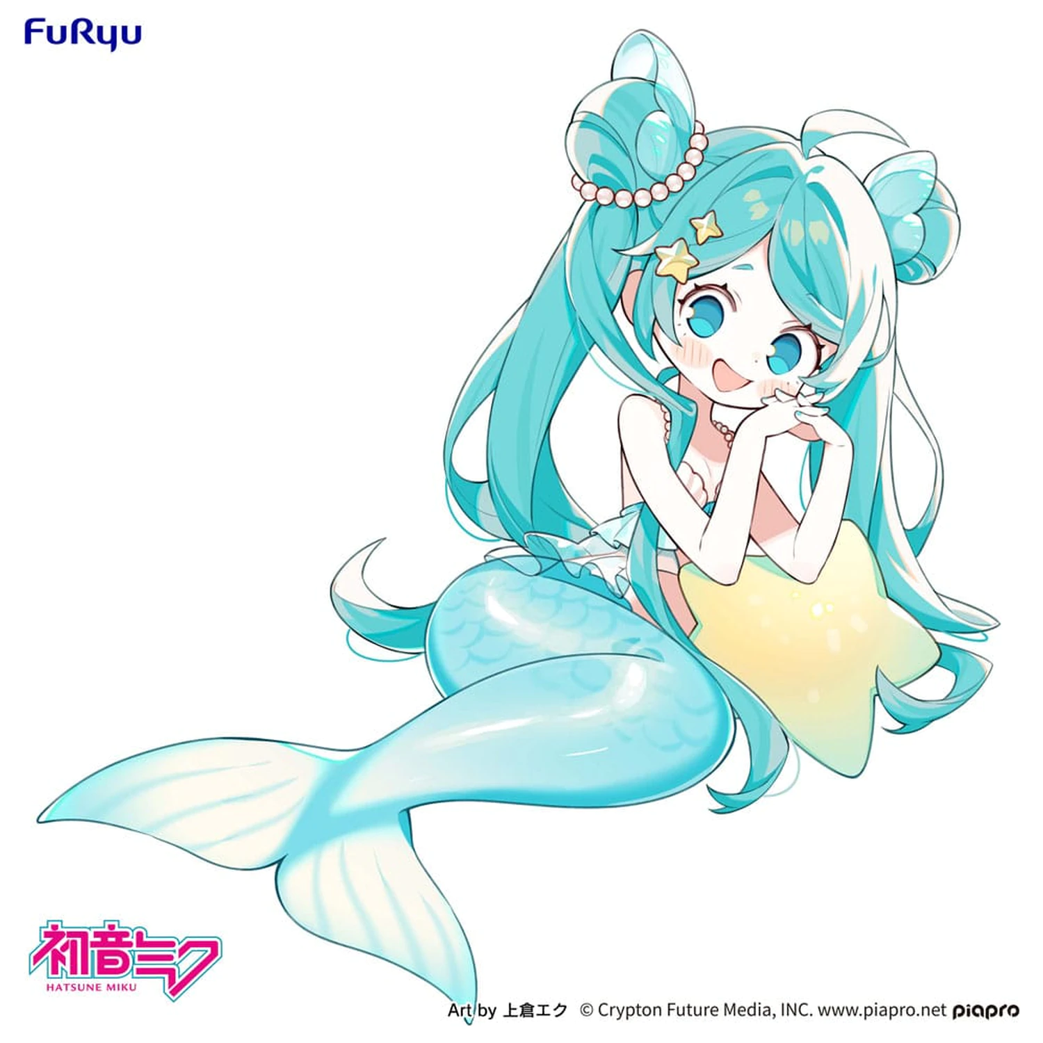 Hatsune Miku Schreibtisch Fee PVC Statue Hatsune Miku Meerjungfrau Prinzessin Ver. 9 Zentimeter Produktfoto