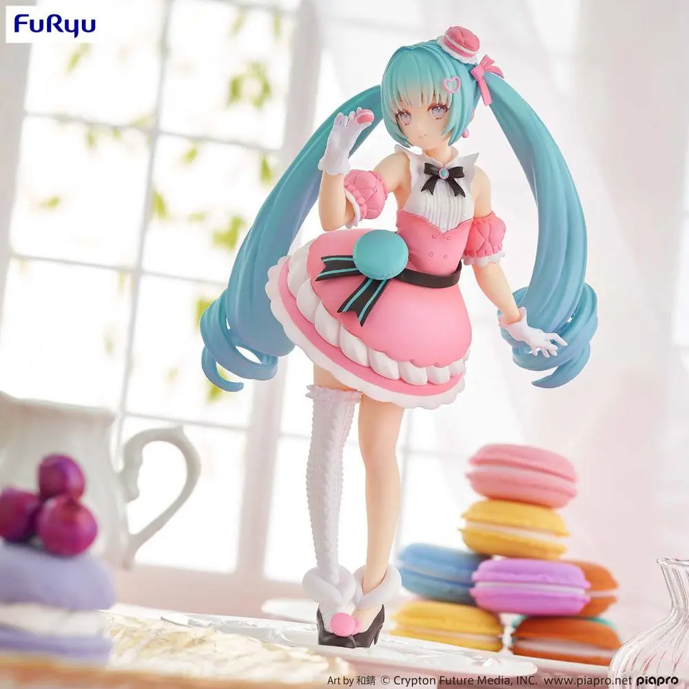 Hatsune Miku Exceed Creative PVC Statue Hatsune Miku Sweet Sweets Series Macaroon 21 cm Produktfoto