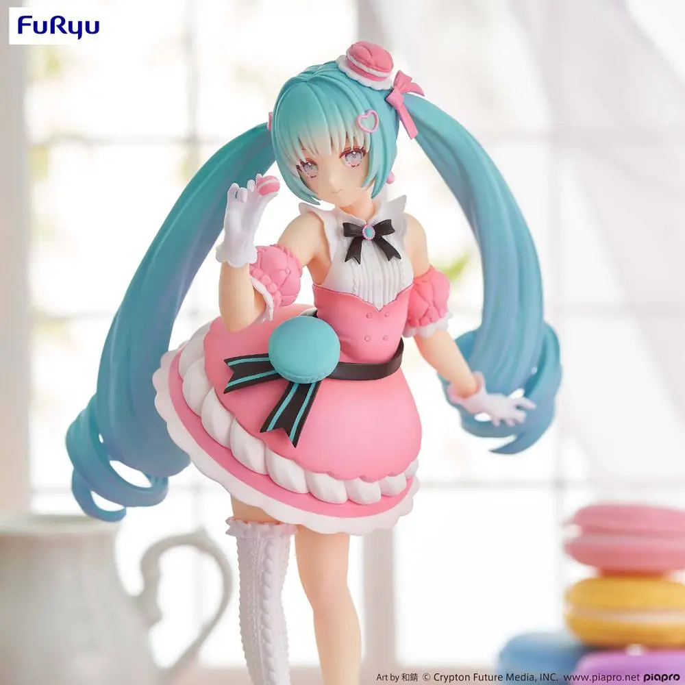 Hatsune Miku Exceed Creative PVC Statue Hatsune Miku Sweet Sweets Series Macaroon 21 cm Produktfoto