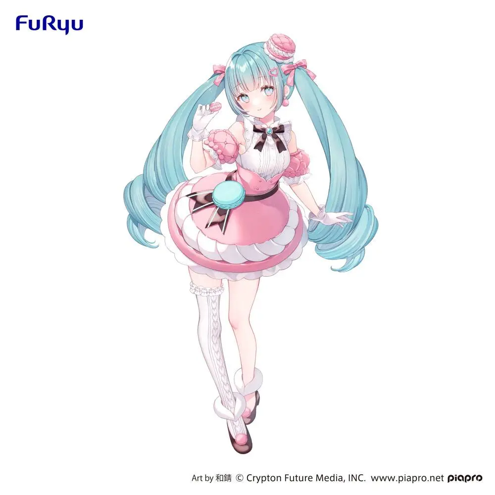 Hatsune Miku Exceed Creative PVC Statue Hatsune Miku Sweet Sweets Series Macaroon 21 cm Produktfoto