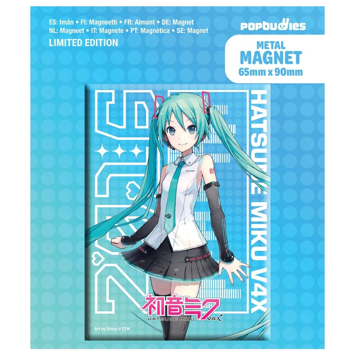 Hatsune Miku Kühlschrankmagnet V4x Metall Produktfoto