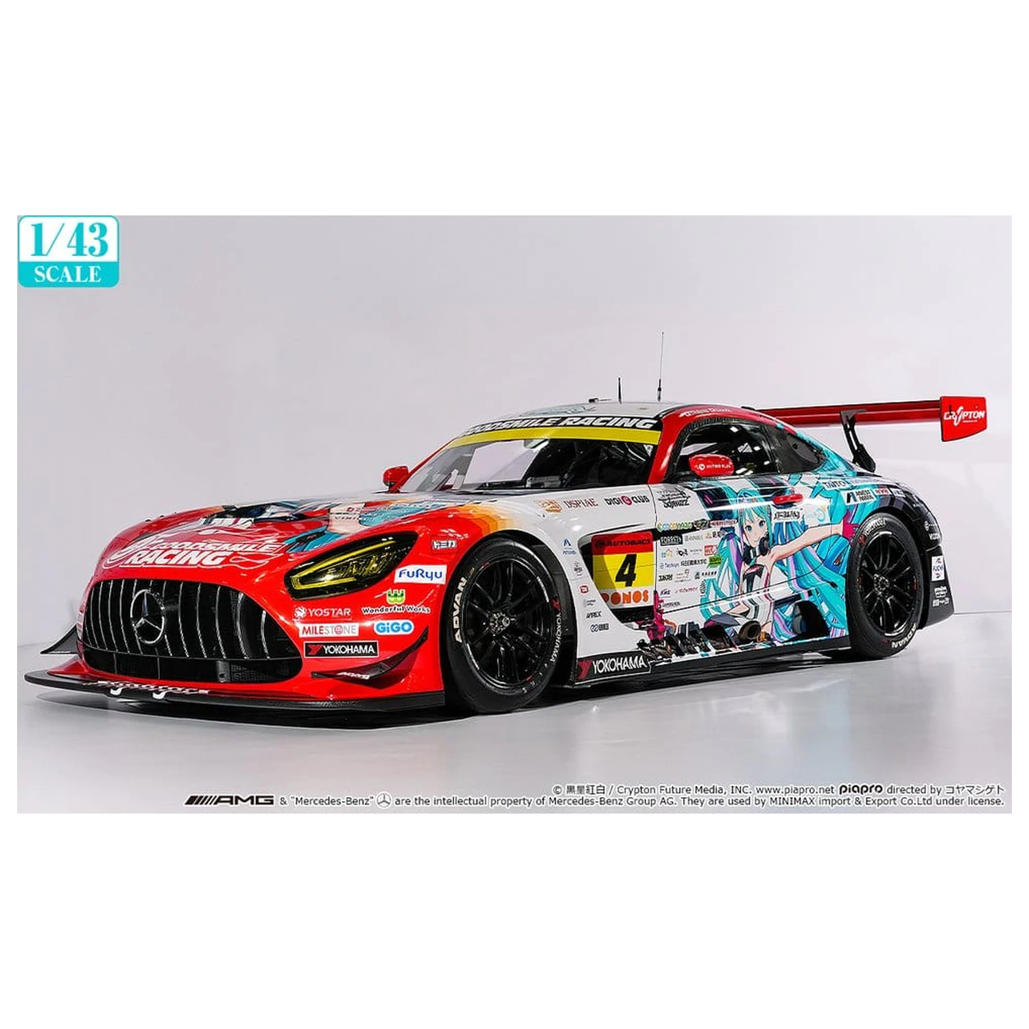 Hatsune Miku Good Smile Fahrzeug 1/43 AMG 2026 Season Opening Ver. Produktfoto