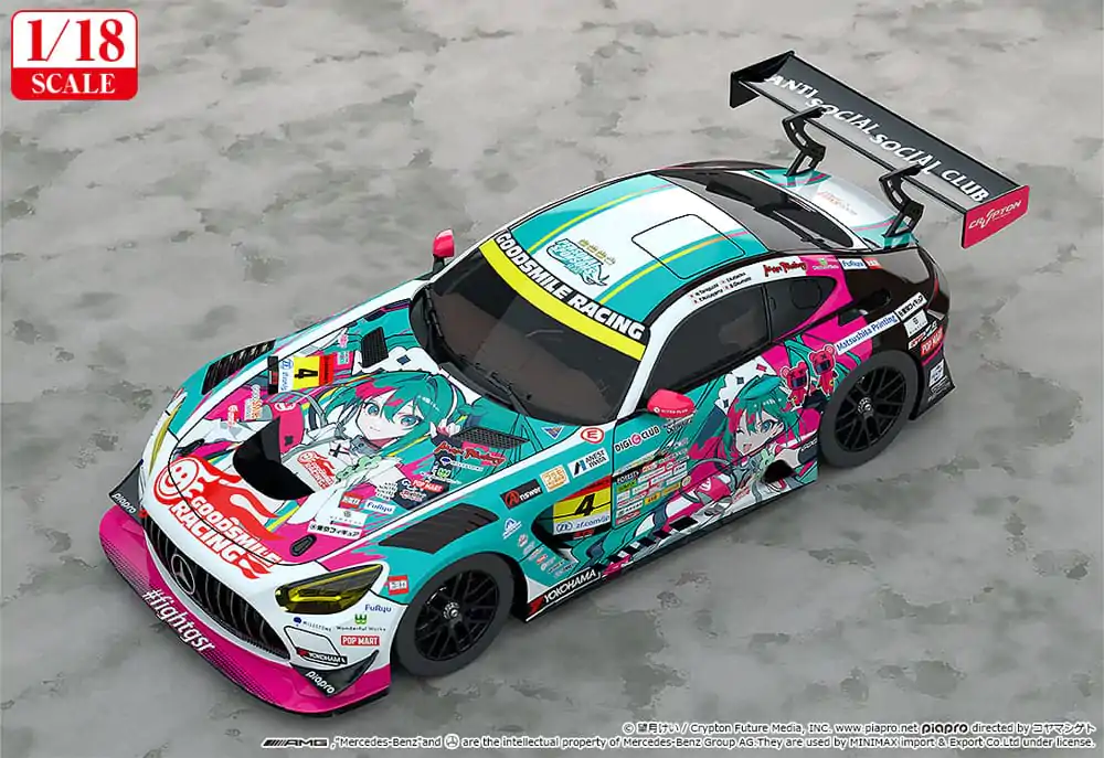 Hatsune Miku GT Project Fahrzeug 1/18 Hatsune Miku AMG 2025 Season Opening Ver. 26 cm Produktfoto