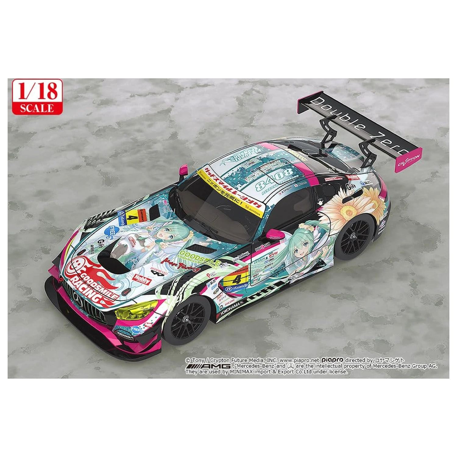 Hatsune Miku GT Projekt Fahrzeug 1/18 Good Smile Hatsune Miku AMG 2017 SUPER GT Ver. 26 cm Produktfoto