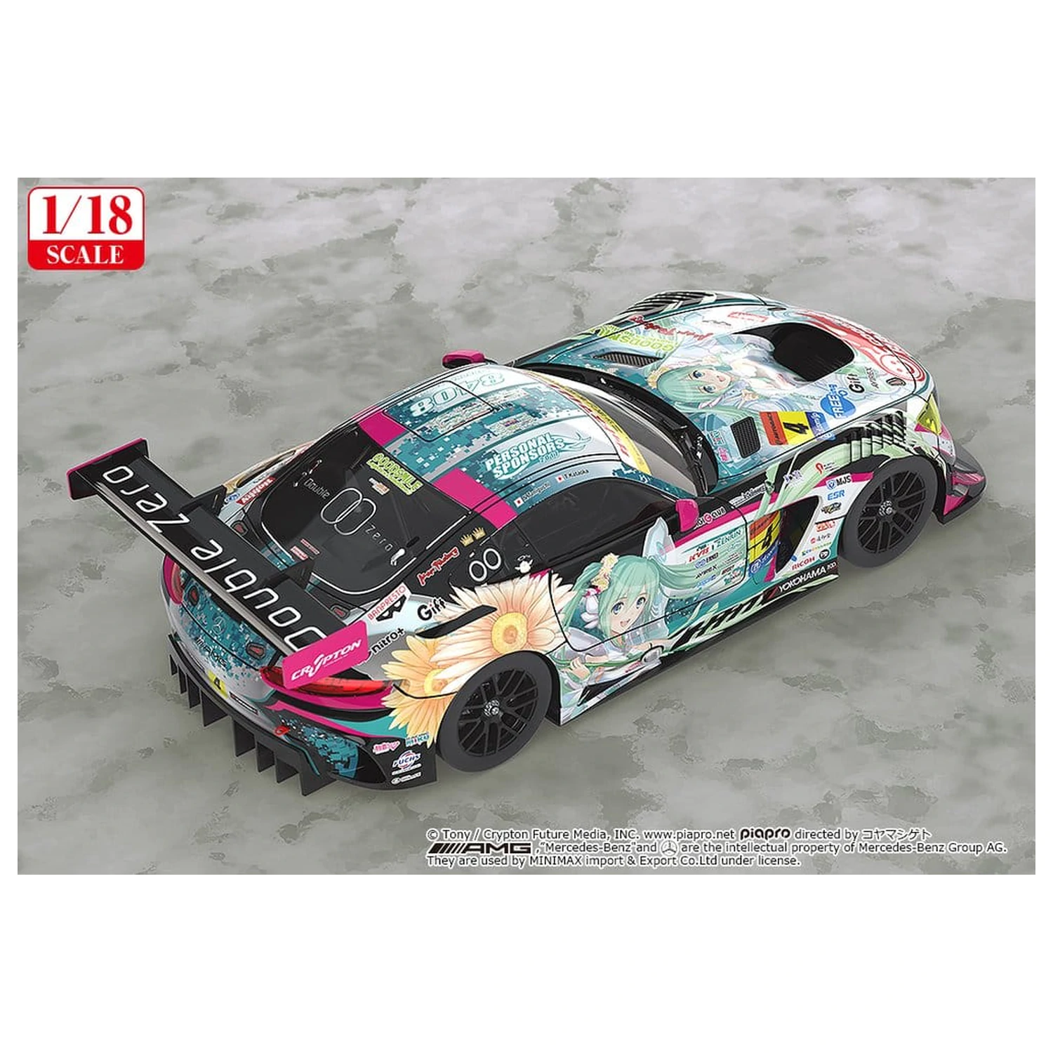 Hatsune Miku GT Projekt Fahrzeug 1/18 Good Smile Hatsune Miku AMG 2017 SUPER GT Ver. 26 cm Produktfoto