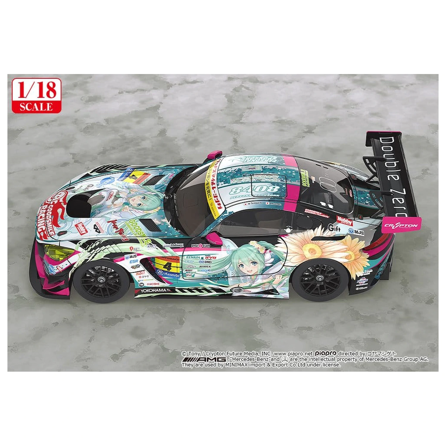 Hatsune Miku GT Projekt Fahrzeug 1/18 Good Smile Hatsune Miku AMG 2017 SUPER GT Ver. 26 cm Produktfoto