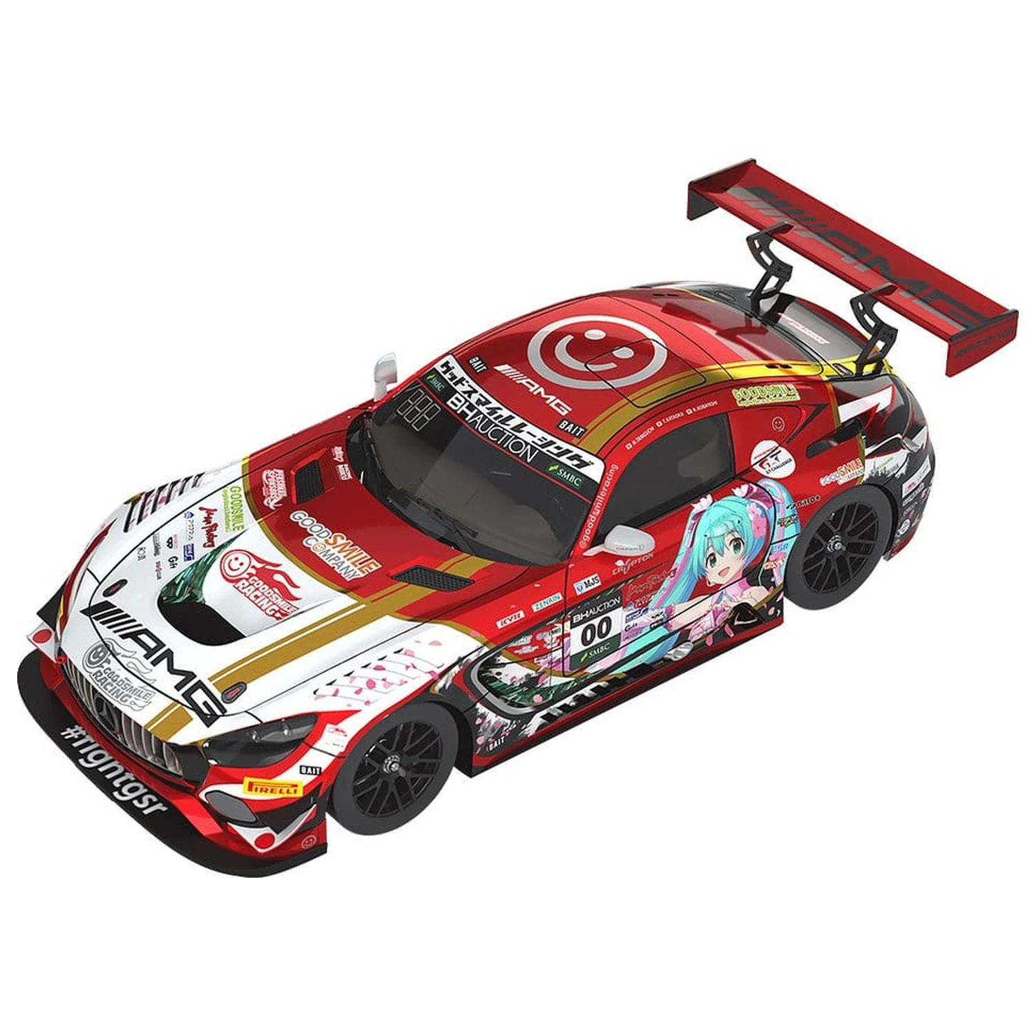 Hatsune Miku GT Project Fahrzeug 1/43 Mercedes-AMG Team Good Smile 2019 Suzuka 10 Stunden Version 11 cm Produktfoto