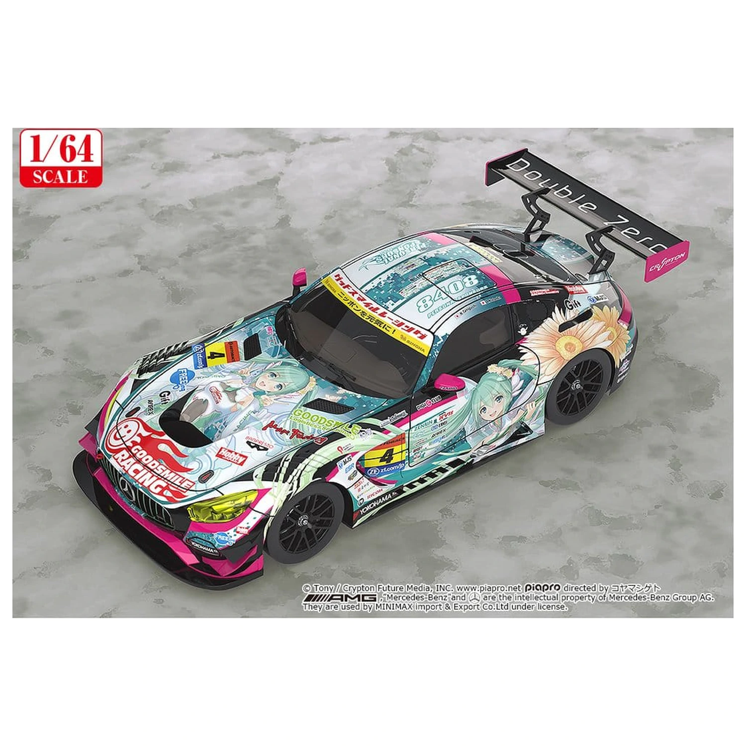 Hatsune Miku GT Projekt Fahrzeug 1/64 Good Smile Hatsune Miku AMG 2017 Super GT Ver. 7 cm Produktfoto