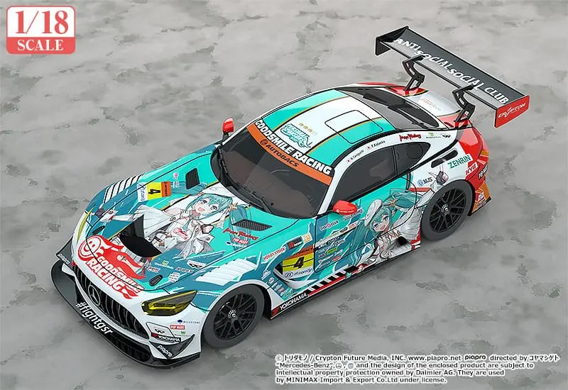 Hatsune Miku GT Project Fahrzeug 1/18 Hatsune Miku AMG 2023 Season Opening Ver. 26 cm Produktfoto
