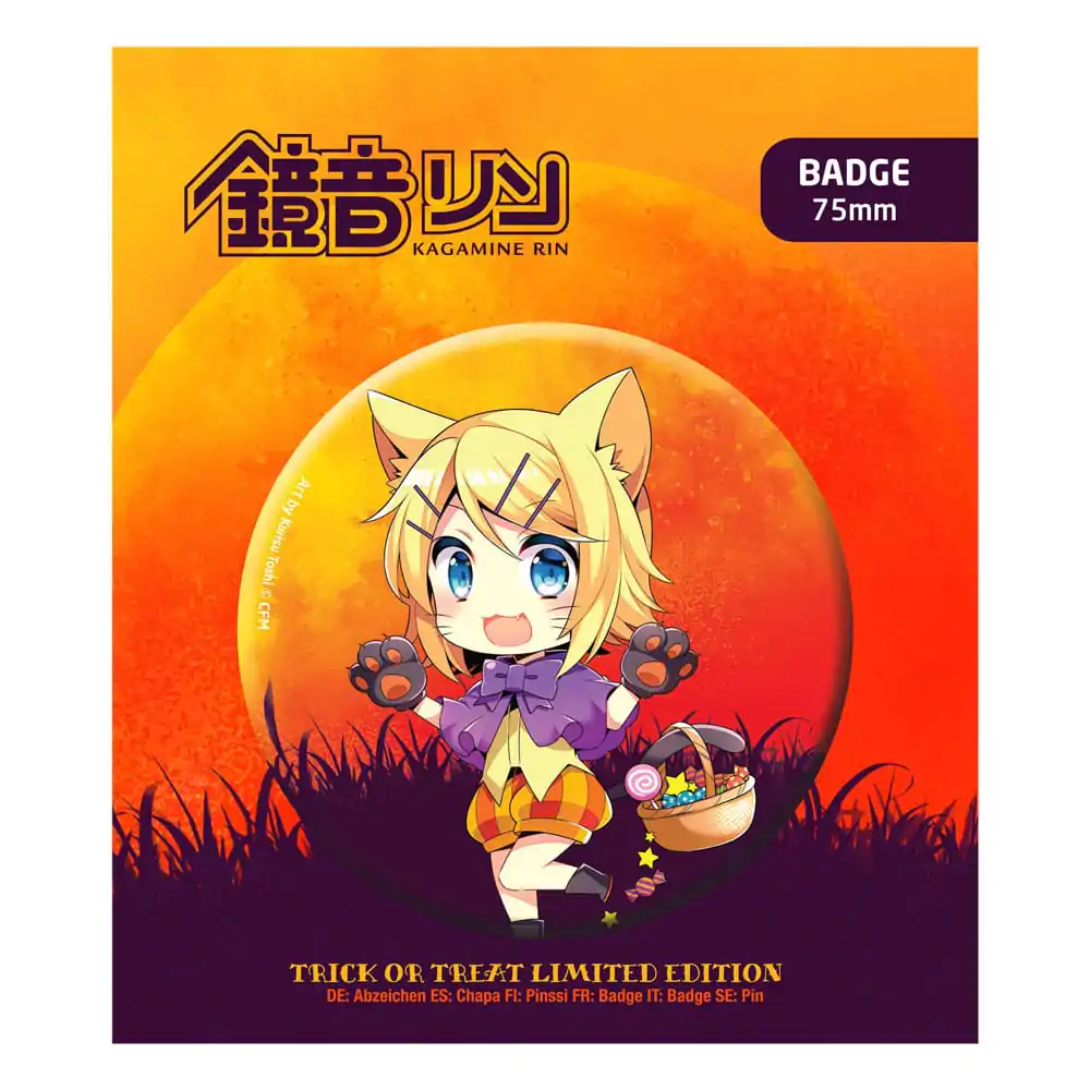 Hatsune Miku Ansteck-Button Halloween Limited Edition Kagamine Rin termékfotó