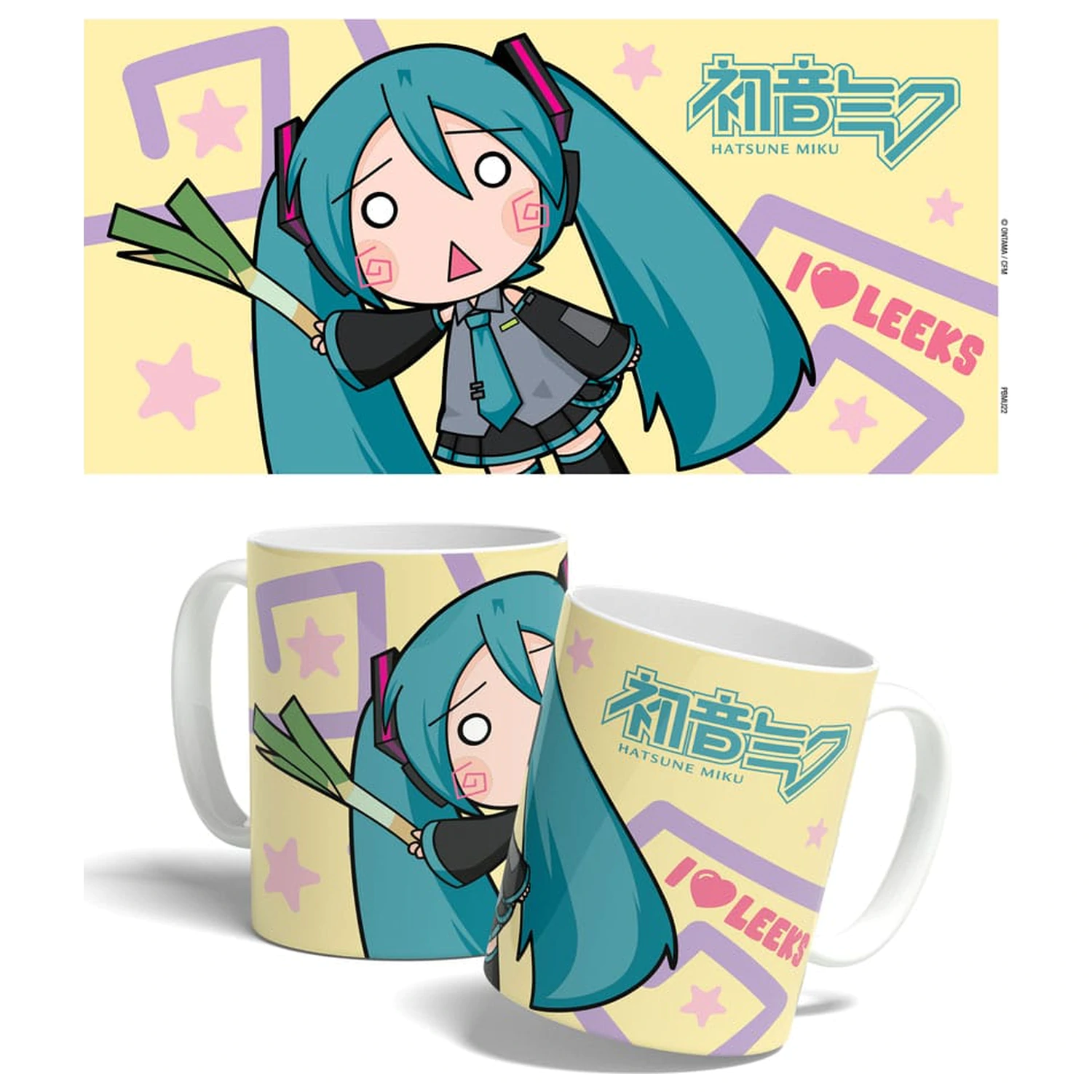 Hatsune Miku Tasse Miku Chibi Leek Girl 325 ml Produktfoto