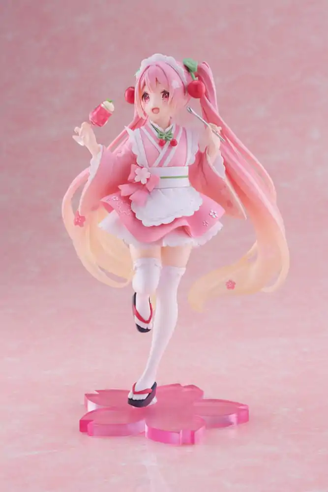 Hatsune Miku PVC Statue Newley Written Sakura Miku Japanese Cafe Ver. 18 cm termékfotó