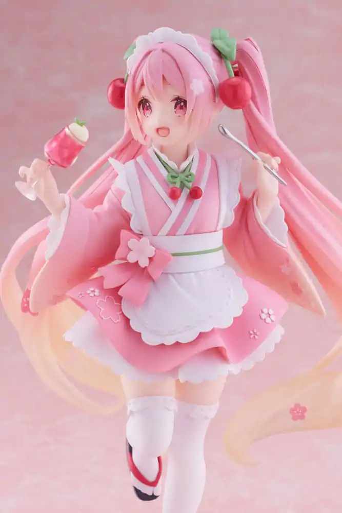 Hatsune Miku PVC Statue Newley Written Sakura Miku Japanese Cafe Ver. 18 cm termékfotó