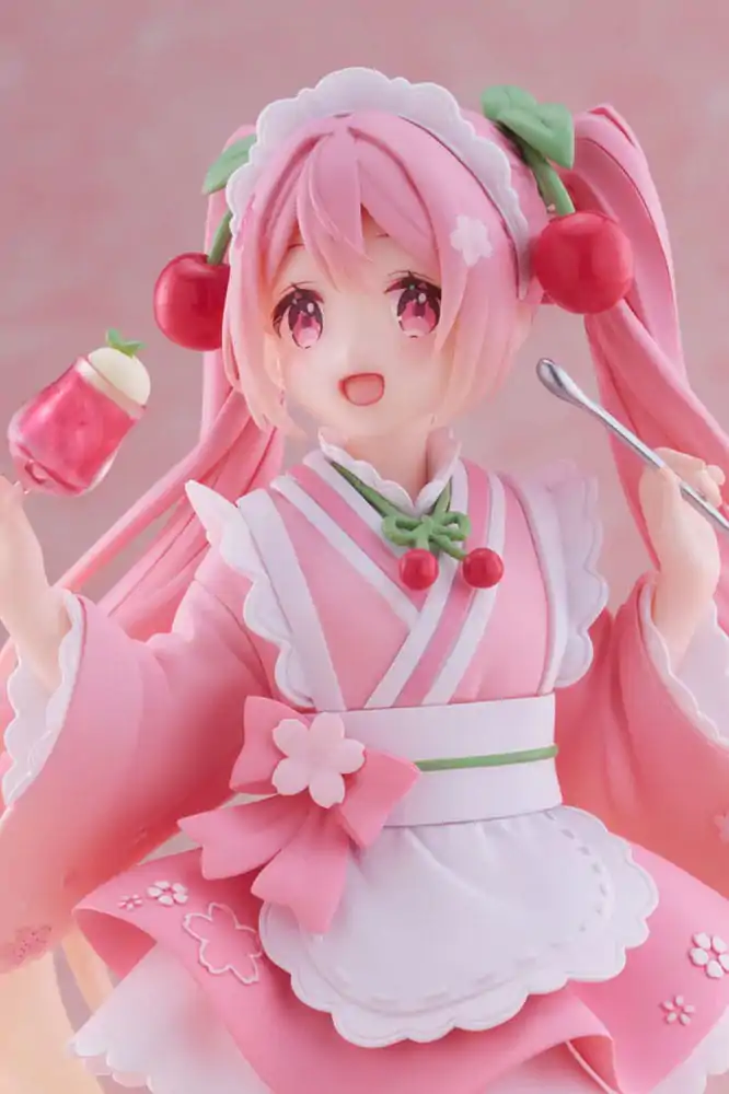 Hatsune Miku PVC Statue Newley Written Sakura Miku Japanese Cafe Ver. 18 cm termékfotó