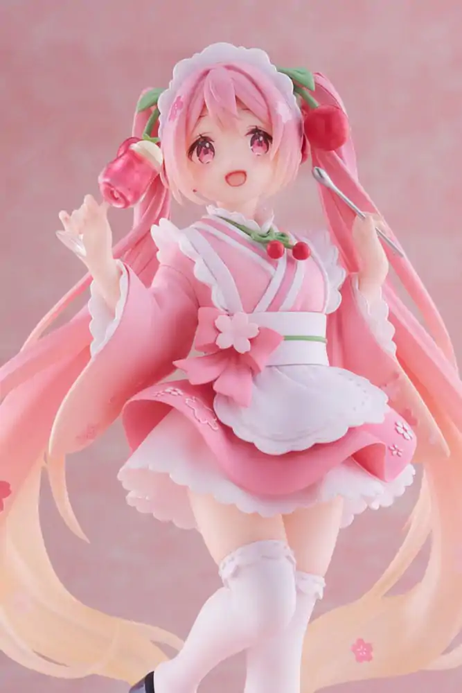 Hatsune Miku PVC Statue Newley Written Sakura Miku Japanese Cafe Ver. 18 cm termékfotó