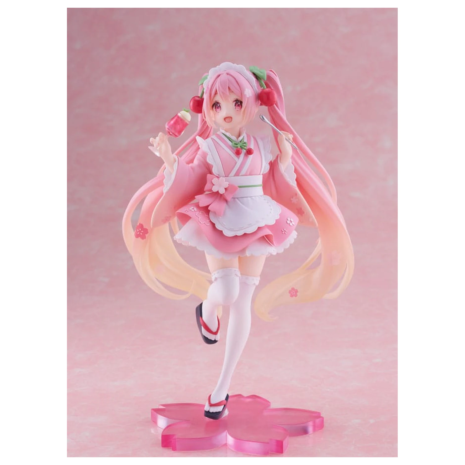 Hatsune Miku PVC Statue Newly Written Sakura Miku Japanese Cafe Ver. Neuauflage 18 cm Produktfoto