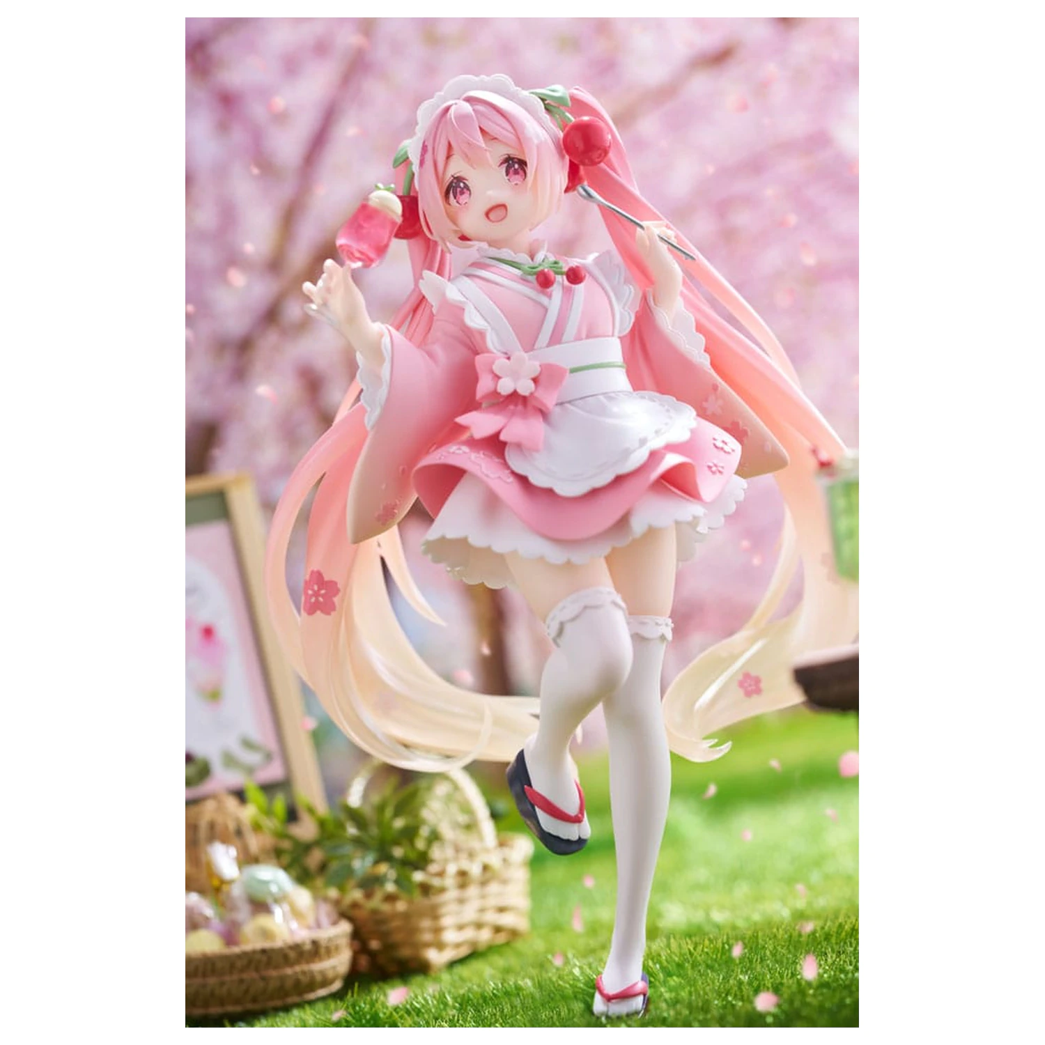Hatsune Miku PVC Statue Newly Written Sakura Miku Japanese Cafe Ver. Neuauflage 18 cm Produktfoto