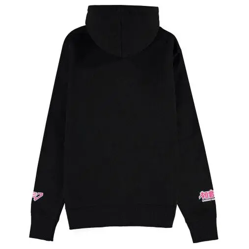 Hatsune Miku Kapuzenpullover mit Reißverschluss schwarz Produktfoto