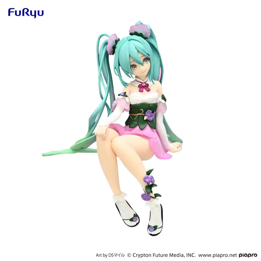 Hatsune Miku Noodle Stopper PVC Statue Flower Fairy Morning Glory Pink Color Ver. 14 cm Produktfoto