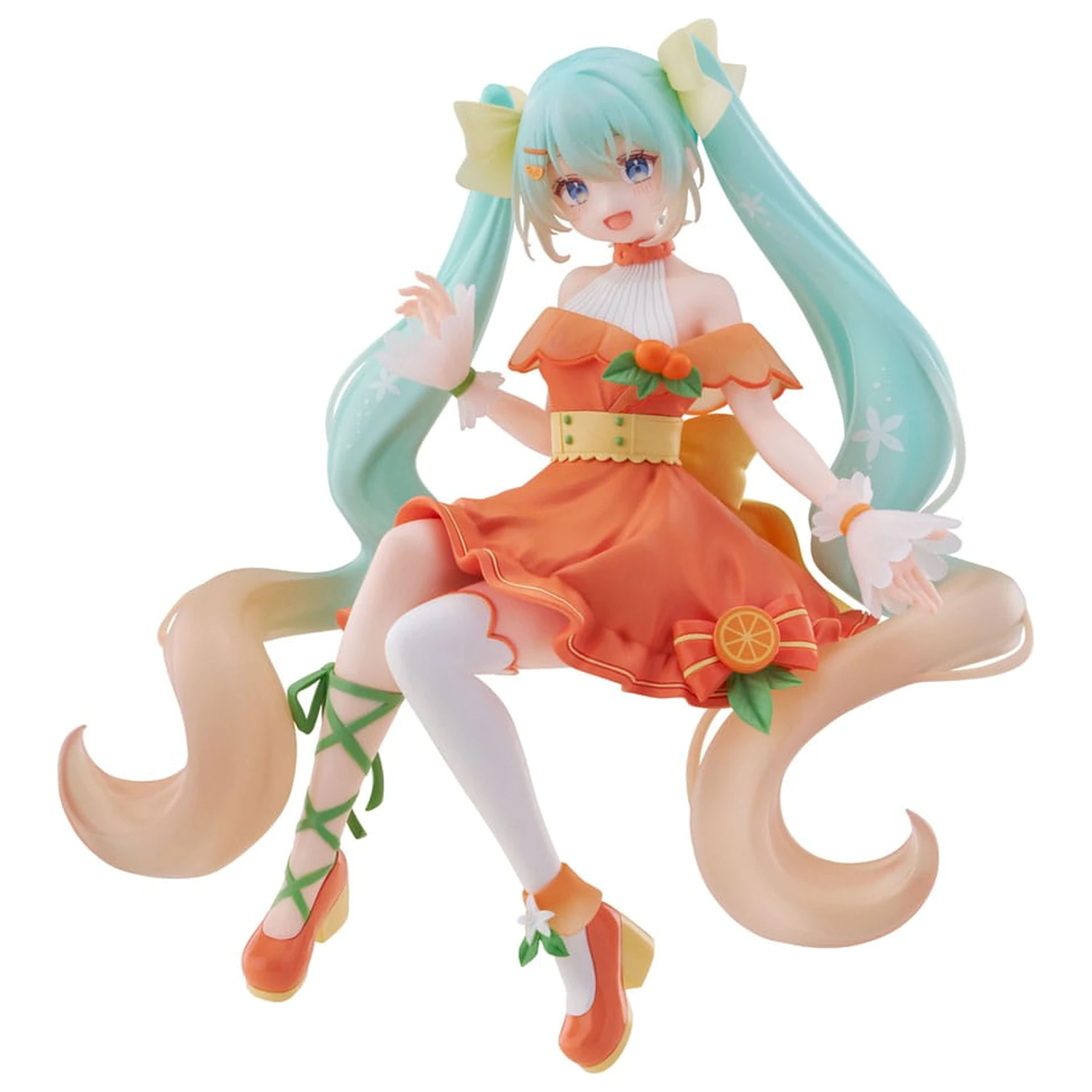 Hatsune Miku Nudel Stopper PVC Statue Flower Hatsune Miku Citrus Ver. 14 cm Produktfoto