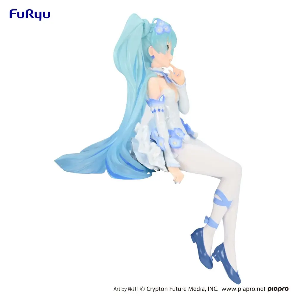 Hatsune Miku Noodle Stopper PVC Statue Miku Flower Fairy Nemophila 15 cm Produktfoto