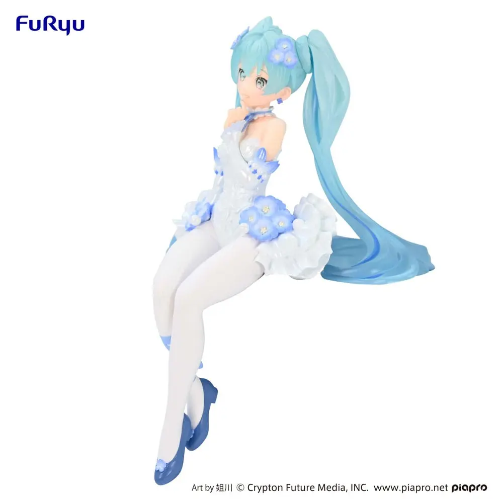 Hatsune Miku Noodle Stopper PVC Statue Miku Flower Fairy Nemophila 15 cm Produktfoto
