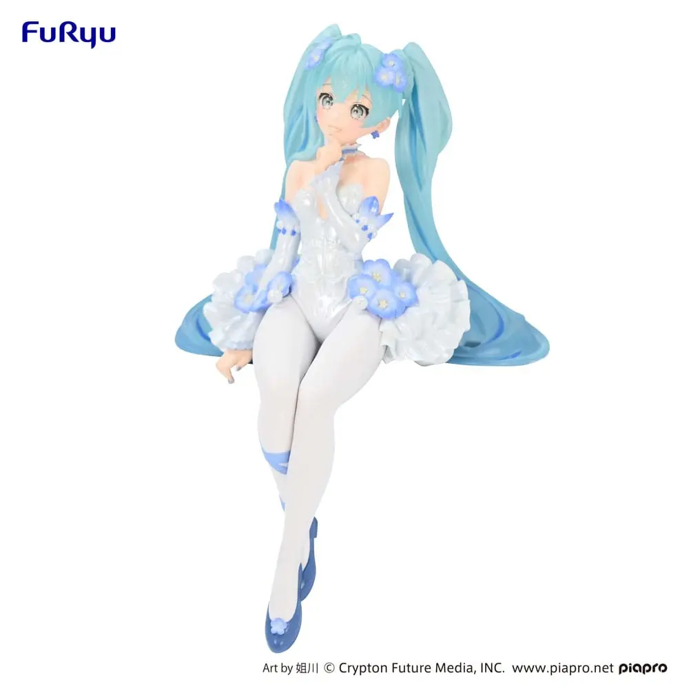 Hatsune Miku Noodle Stopper PVC Statue Miku Flower Fairy Nemophila 15 cm Produktfoto