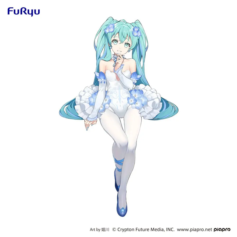 Hatsune Miku Noodle Stopper PVC Statue Miku Flower Fairy Nemophila 15 cm Produktfoto