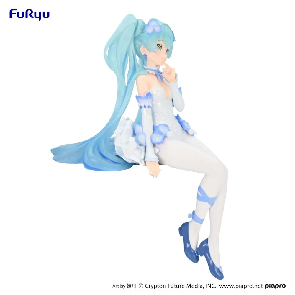 Hatsune Miku Noodle Stopper PVC Statue Miku Flower Fairy Nemophila 15 cm Produktfoto