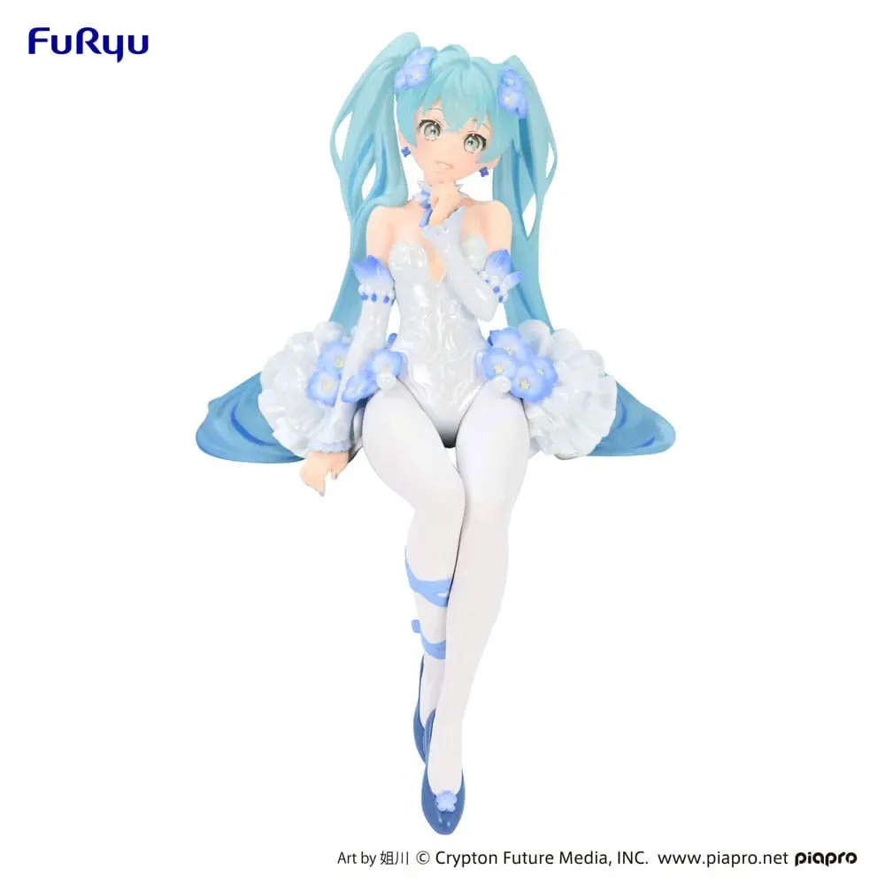 Hatsune Miku Noodle Stopper PVC Statue Miku Flower Fairy Nemophila 15 cm Produktfoto