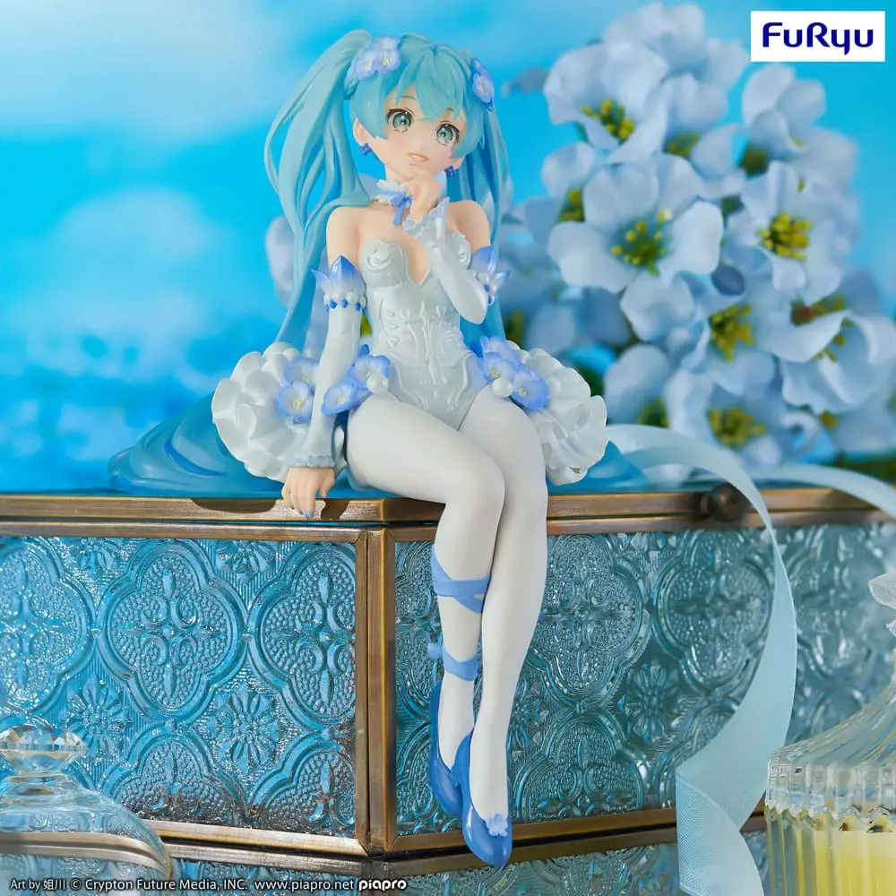 Hatsune Miku Noodle Stopper PVC Statue Miku Flower Fairy Nemophila 15 cm Produktfoto