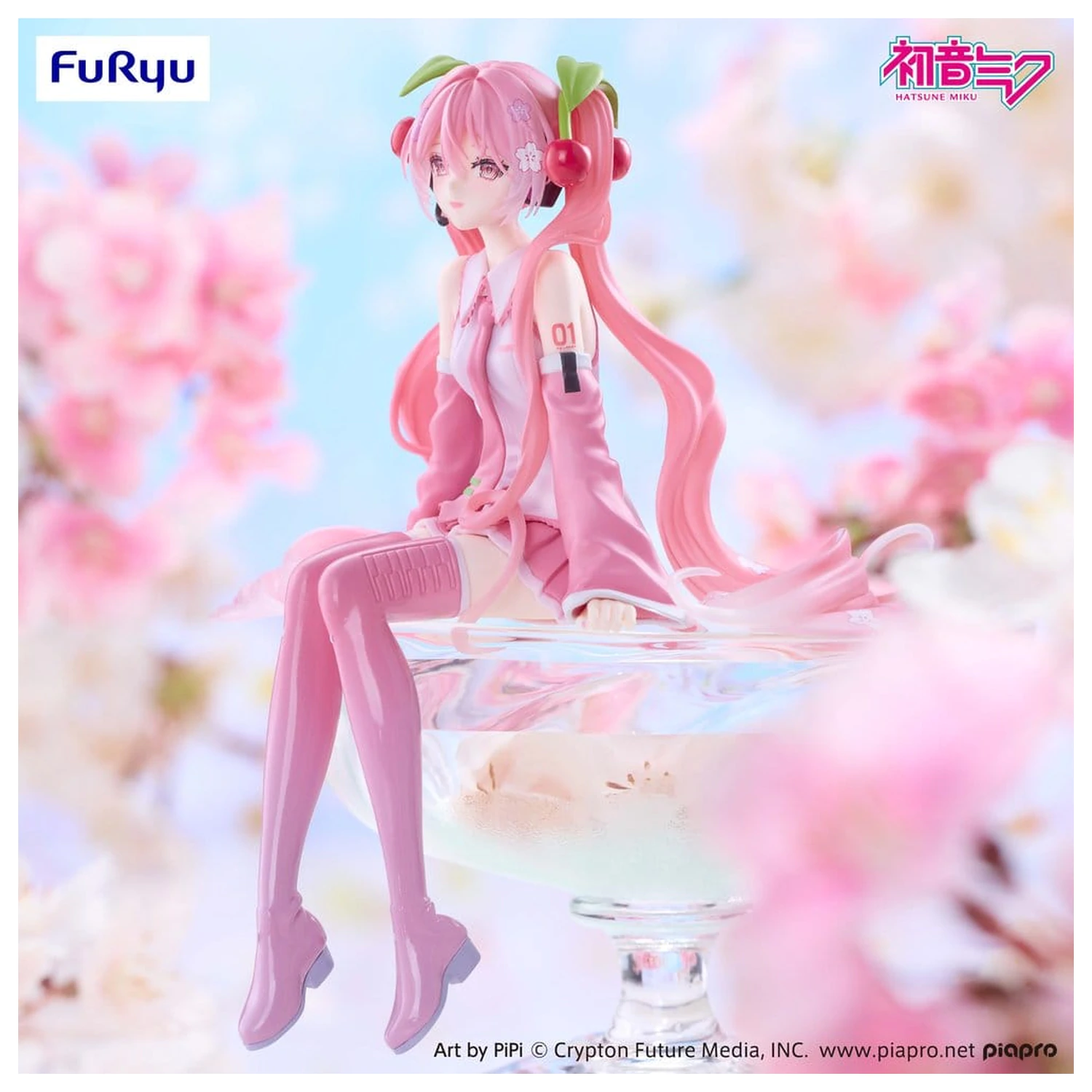 Hatsune Miku Noodle Stopper PVC Figur Sakura Miku 2026 Smile Ver. 14 Zentimeter Produktfoto