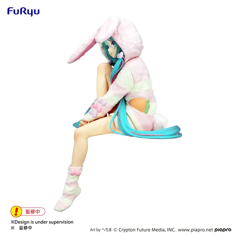 Hatsune Miku Noodle Stopper PVC Statue Rabbit Ear Hood Pajama 14 cm termékfotó