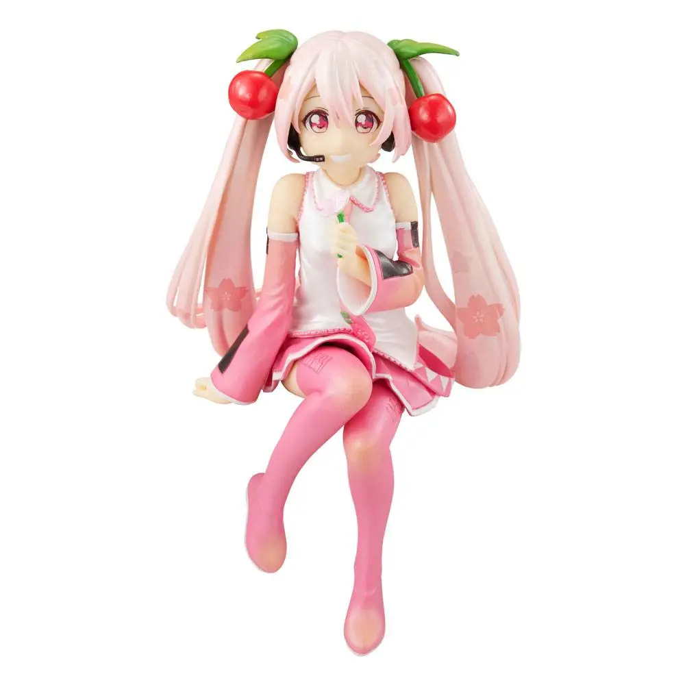 Hatsune Miku Noodle Stopper PVC Statue Sakura Miku 2022 Pearl Color 13 cm Produktfoto