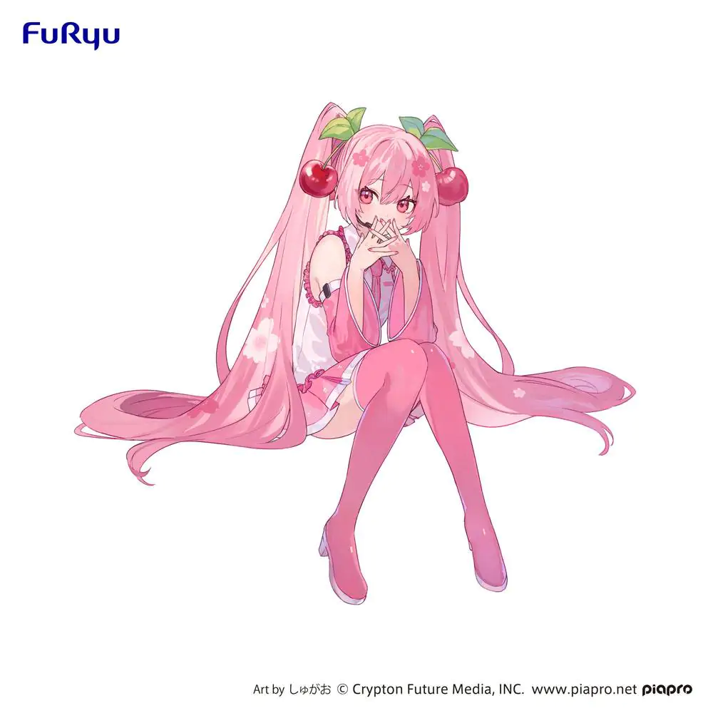 Hatsune Miku Noodle Stopper PVC Statue Sakura Miku 2023 14 cm Produktfoto