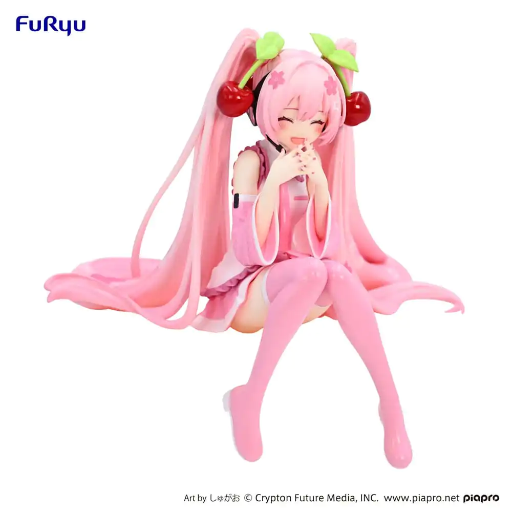 Hatsune Miku Noodle Stopper PVC Statue Sakura Miku 2023 Smile Ver. 12 cm Produktfoto