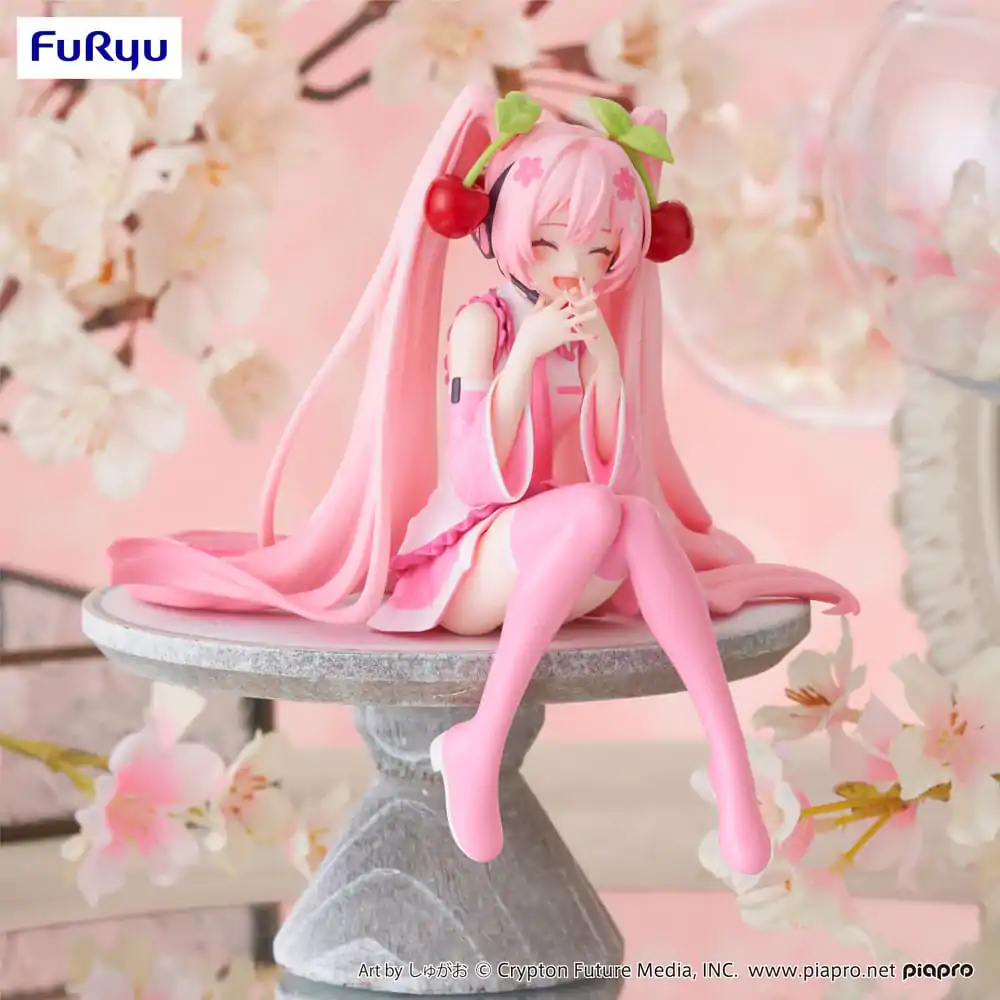 Hatsune Miku Noodle Stopper PVC Statue Sakura Miku 2023 Smile Ver. 12 cm Produktfoto