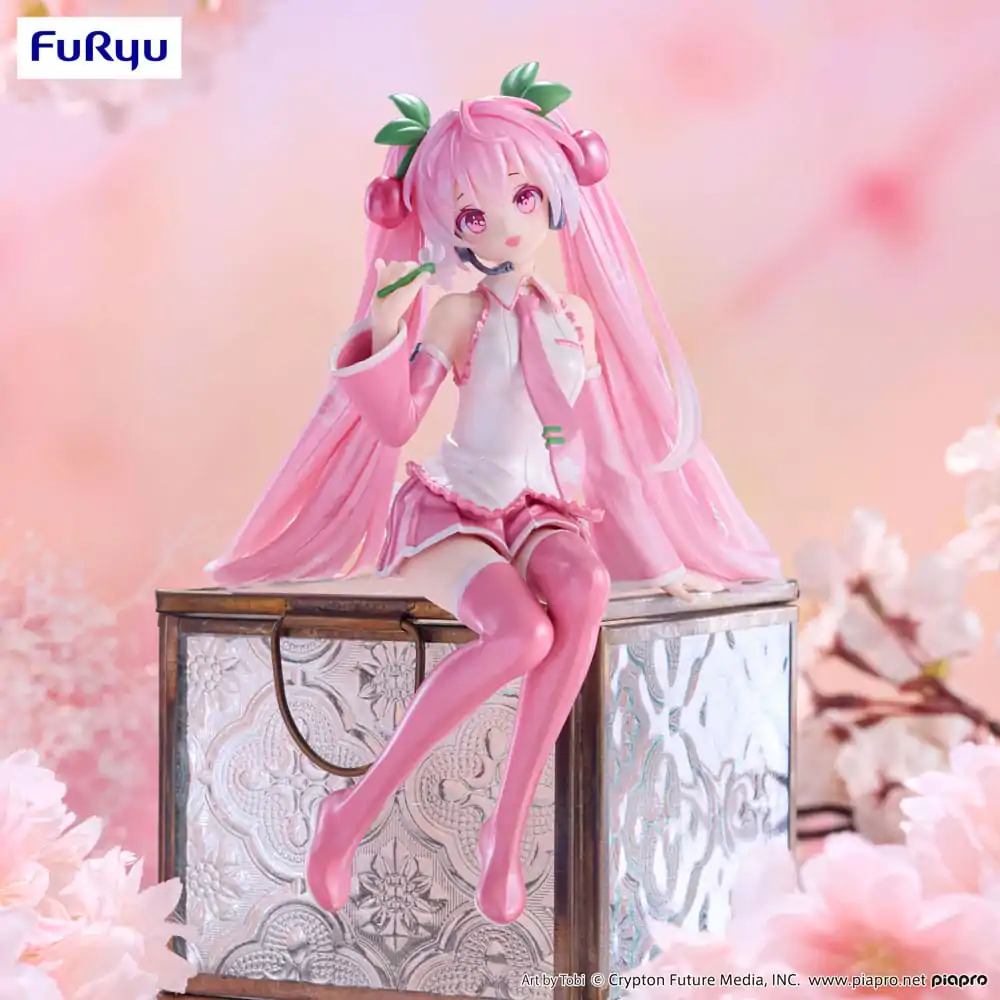 Hatsune Miku Noodle Stopper PVC Statue Sakura Miku 2024 Pearl Color Ver. 15 cm termékfotó